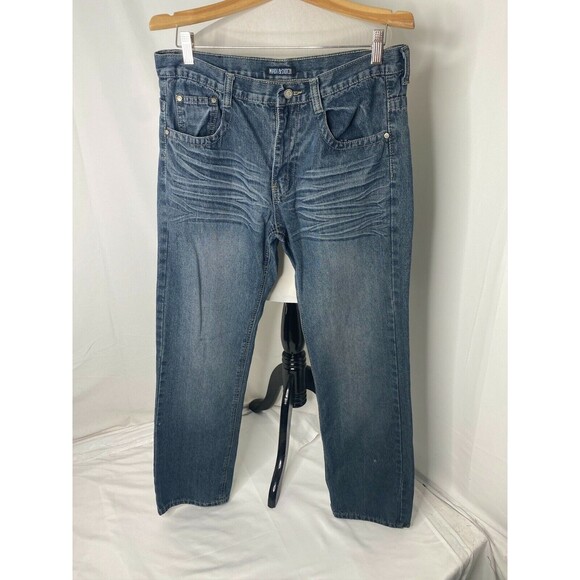 Marx & Dutch Men’s Jean's Blue Denim 5-Pocket Straight Leg Size 34 X 32 - Picture 2 of 9
